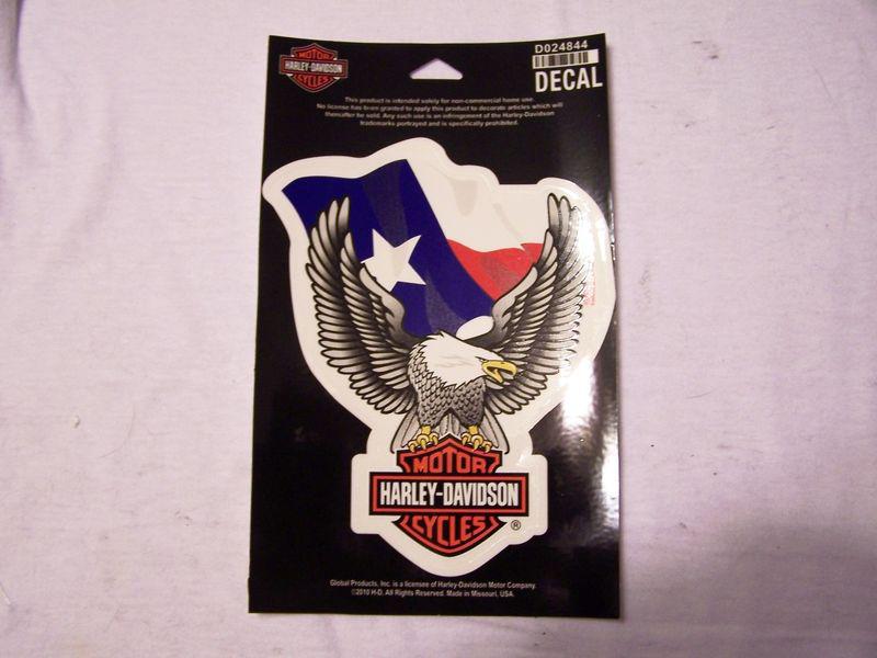 #d0003 harley motorcycle decal  upwing eagle / texas flag d024844