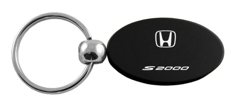 Honda s2000 black oval keychain / key fob engraved in usa genuine
