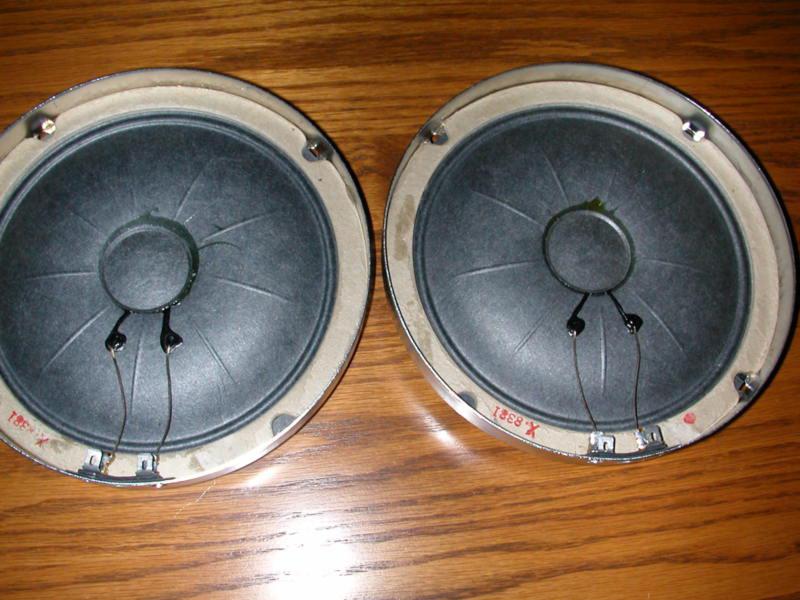 Pair of 1960's 8-10 ohm 6-1/2" surface mount  speakers gm, ford or mopar