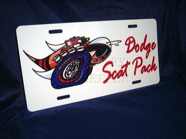 1968 1969 1970 71 dodge scat pack charger dart demon mopar plate nos side image