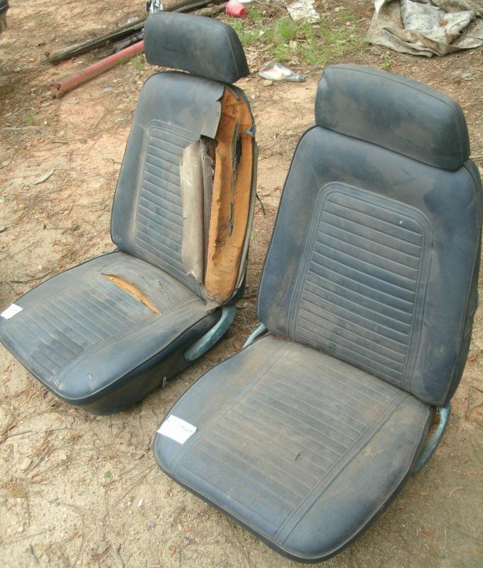 1969 69 Chevy Camaro Front Bucket Seats Pair with Headrest LH RH OEM Original GM, US $499.99, image 3