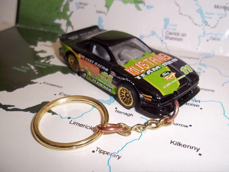 Custom mint keychain 1997 ford mustang cobra,black wgold mags