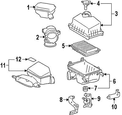 Toyota 177500v030 genuine oem factory original air inlet