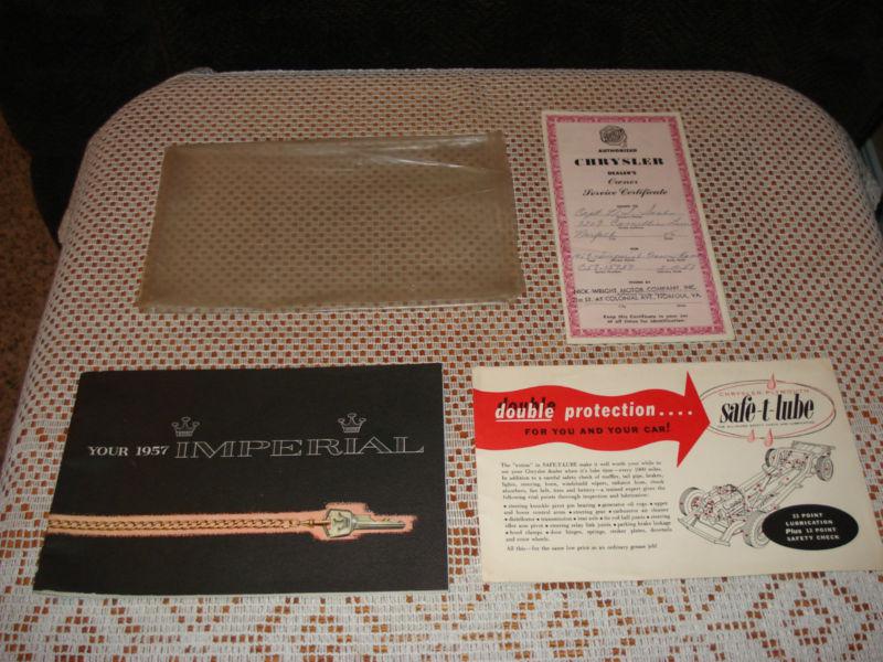 1957 chrysler imperial owners manual set original glovebox books rare