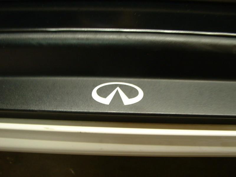 (2) door step decal sticker badge accent "infiniti logo"