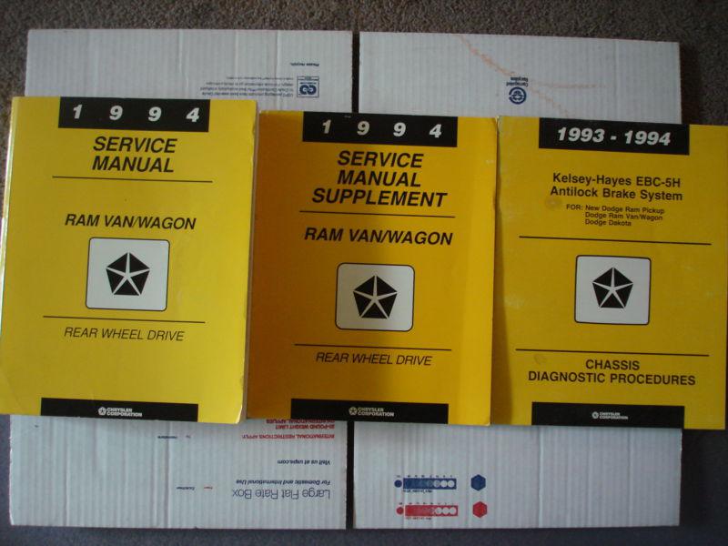 Service manual 1994 ram van / wagon dodge chrysler factory shop repair