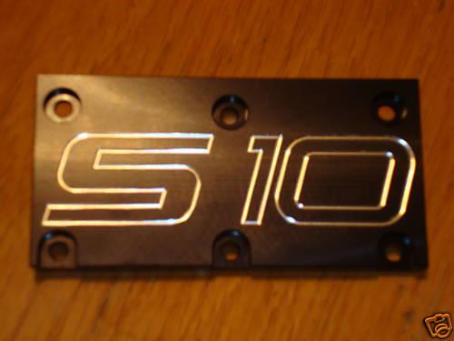 S-10 s10 logo lt1 lt4 tpi  throttle body cover plate 