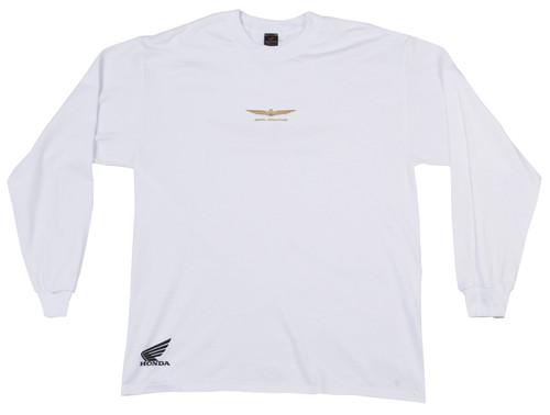New joe rocket honda goldwing mens long sleeve t-shirt, white, small