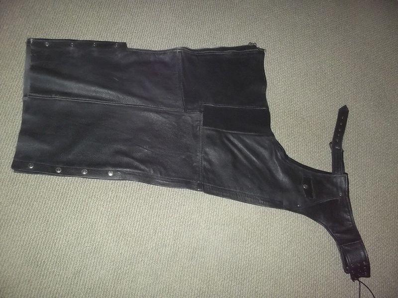Fieldsheer Lined Leather Motorcycle Chaps (L), US $50.00, image 3