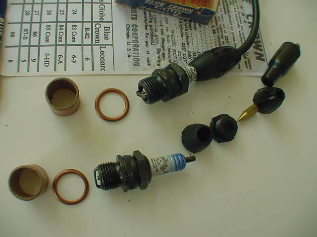 Vintage spark plugs & insulators Harley,Indian,Henderson ,18mm, 2 ea, US $34.50, image 6