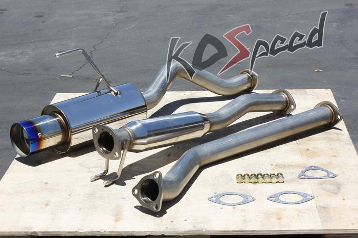 4" burnt tip muffler catback/cat back exhaust system 02-06 acura rsx dc5 type-s