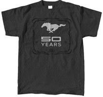 Ford mustang 50th anniversary t-shirt- new- free shipping!