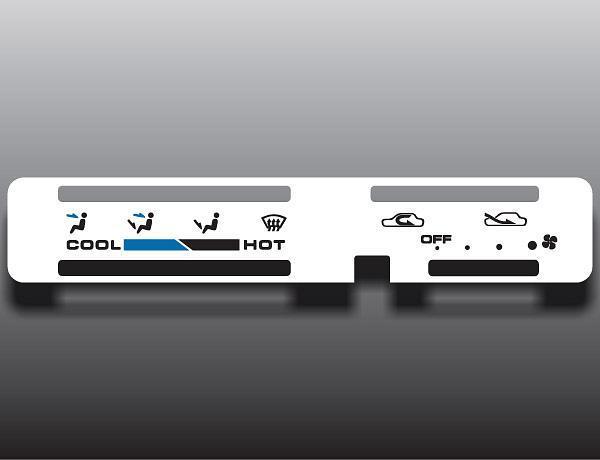 1986-1995 suzuki samurai white heater control overlay hvac