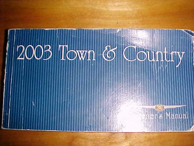 2003 chrysler town and country owners  manual     
