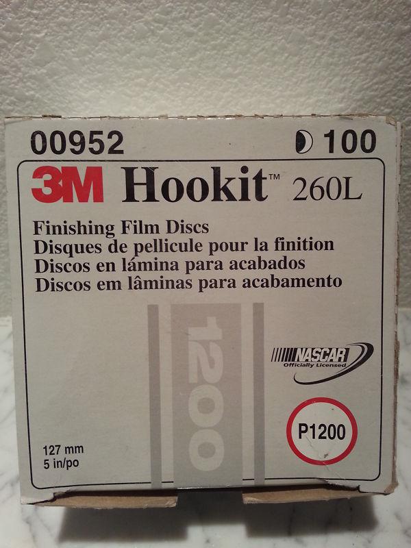 3m hookit ii sanding finishing film discs da sand paper p1200 5" 1200 grit 00952