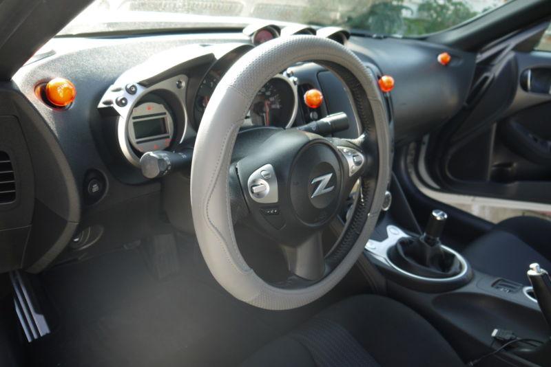 Circle cool grey leather steering wheel wrap cover 57002 acura 38cm honda lexus