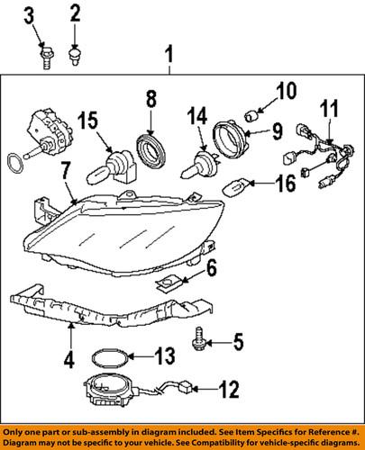 Subaru oem 84913fg350 combination lamps-front-headlamp housing