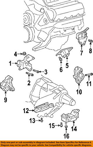 Dodge oem 6501741 engine & transmission mounting-engine bracket lower bolt