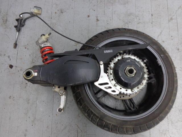 2005 Triumph Sprint 1050 rear end single sided swingarm wheel caliper shock NICE, US $485.00, image 4