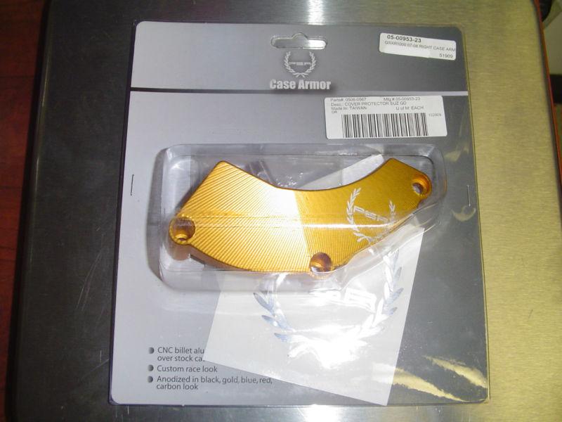 Psr gold case armor protector billet aluminum right side suzuki gsxr 1000 07 08
