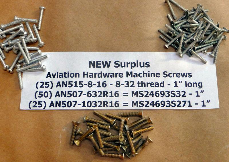 (100) new 1-inch machine screws aircraft hardware an507-632 an507-1032 an515-8