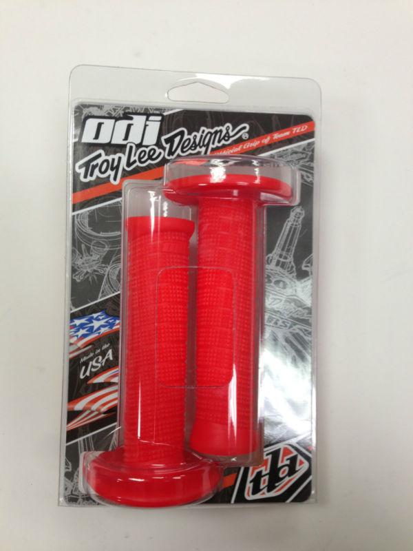 Purchase ODI TROY LEE DESIGNS FIRE RED MX GRIPS DIRT BIKE RENTHAL