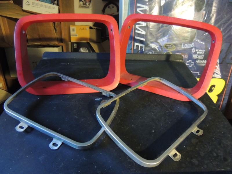 Pr Of 1991 Jeep WRANGLER L & R Headlight Bezel Trim & Headight Retainers Rings, US $21.99, image 3