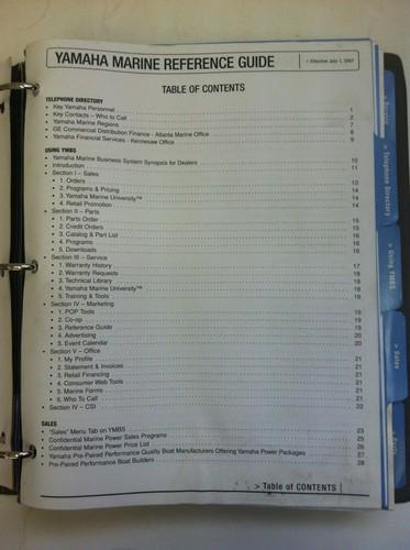 2007 YAMAHA MARINE REFERENCE GUIDE, US $0.99, image 2