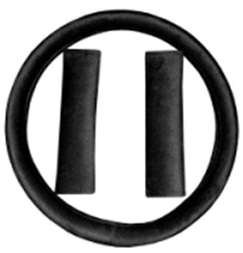 Black Quilted Velour Seat Covers w/ Steering Wheel Cover, Floor Mats & More #5, US $39.49, image 5