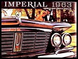 1963 chrysler imperial brochure, custom, crown, lebaron, original mint