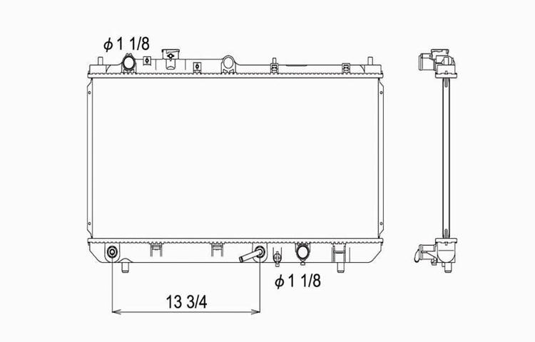 Replacement radiator 1999-2000 mazda protege auto / man 1.6l 1.8l l4 zl0115200b