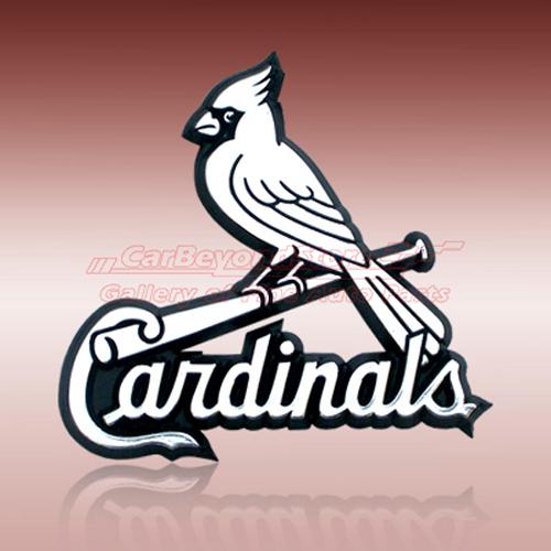 Mlb st louis cardinals 3d chrome car emblem, easy install, licensed + free gift
