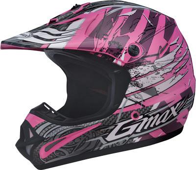 Gm46x-1 adult and youth offroad helmet shredder pink/wht l (adult) pink/white