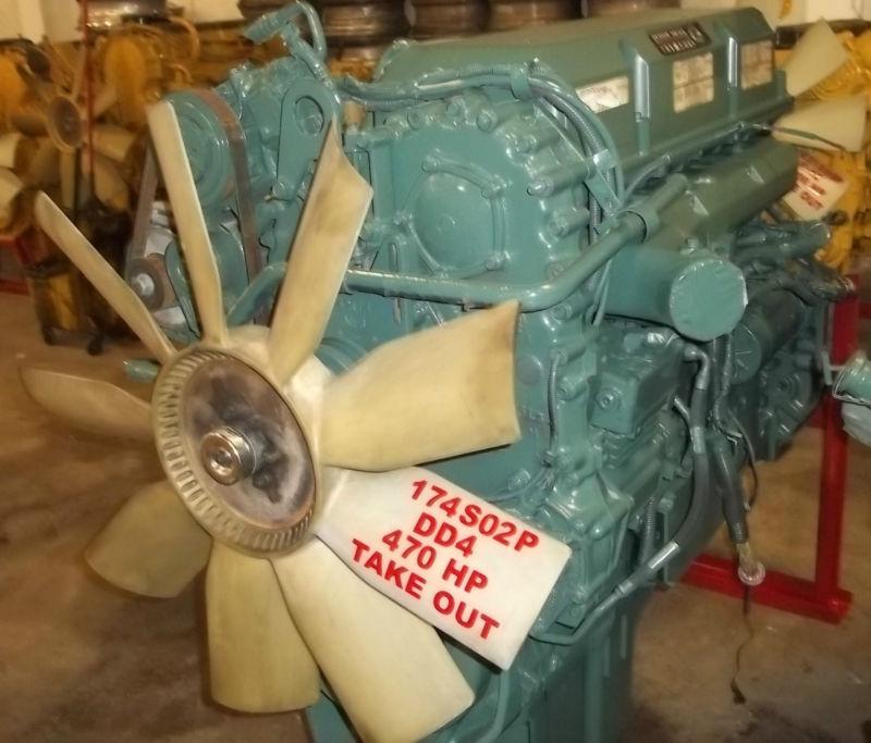 02 detroit dd4 series 60 12.7   470 h.p  running  takeout engine  assembly