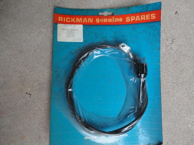 Nos rickman zundapp front brake cable with switch  - 250 125 mx250 mx125