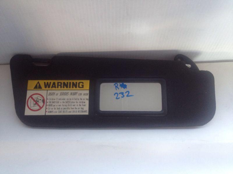 99 00 01 hyundai tiburon sun visor right side black color oem passenger side