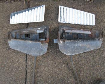 Louver/fresh air vent assembly 1968 ford mustang fast back