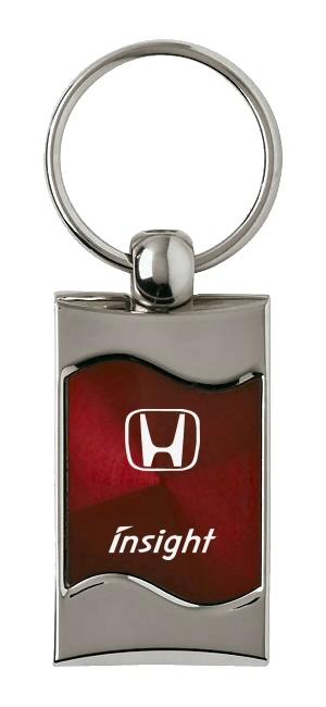 Honda insight burgundy rectangular wave key chain ring tag key fob logo lanyard