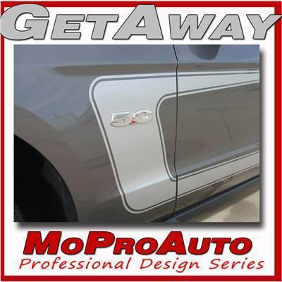 2012 getaway mustang c stripe vinyl decals graphics - pro grade 3m 058
