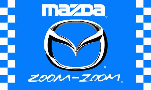 Mazda zoom zoom flag 3' x 5' checkered banner jx*