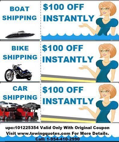 Car Transport, Motorcycle & Boat Shipping, Container Shipping - $100 Discount, US $5.00, image 1