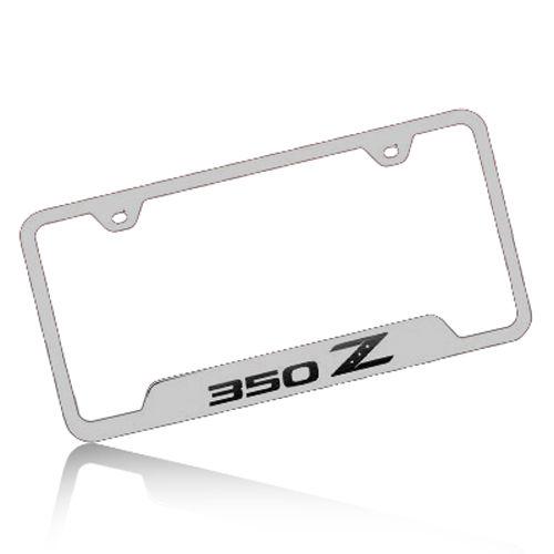 Nissan 350z chrome stainless steel license plate frame, lifetime warranty + gift