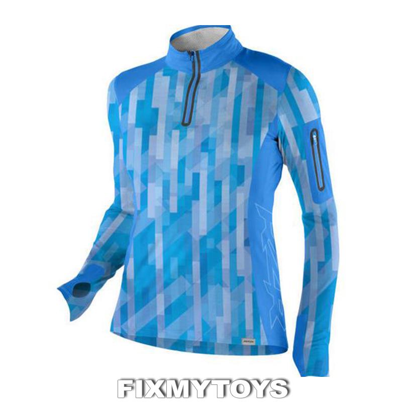 Oem polaris rzr womens stained glass blue blue quater-zip mock-t sizes s-2x