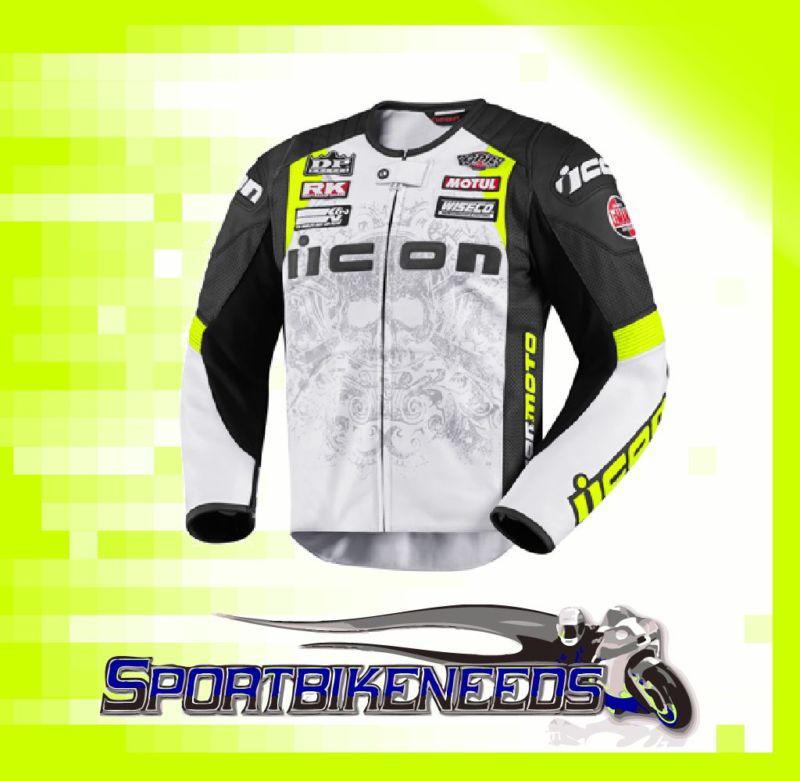 Icon prime overlord hero jacket leather yellow medium m