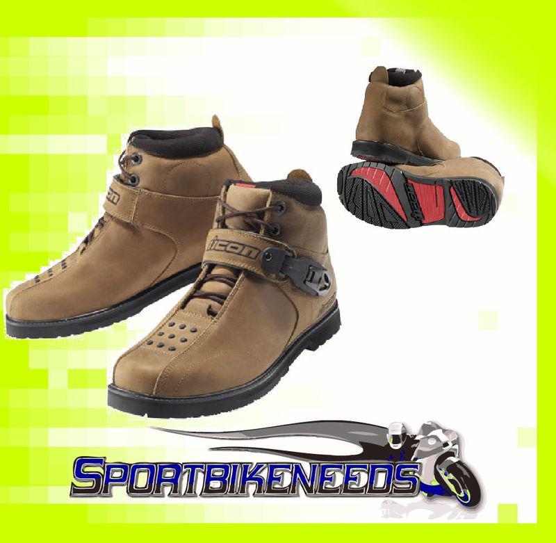 Icon mens superduty 4 boots brown leather street us 9