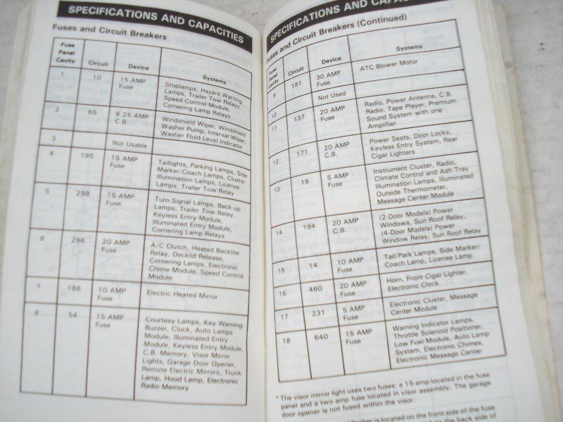 1982 Lincoln Continental Mark VI Owners Manual , US $7.50, image 4