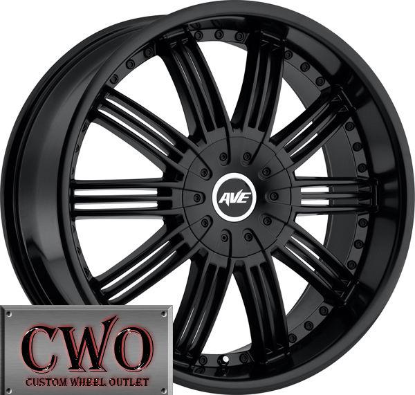 22 black avenue a603 wheels rims 6x135/6x139.7 6 lug expedition tahoe yukon