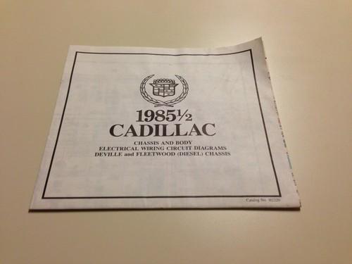 1985.5 cadillac deville fleetwood diesel chassis wiring diagrams factory oem gm