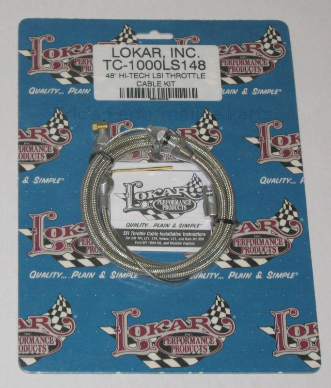Lokar tc1000ls148u universal throttle cable gm chevy pontiac 5.7l ls1 48" long