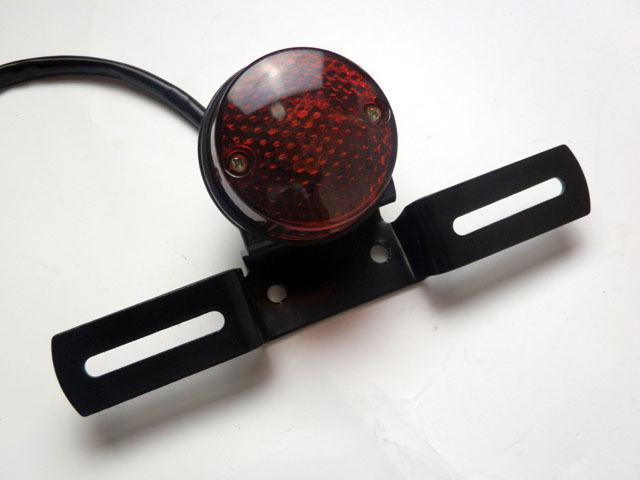 Motorcycle tail brake light w/ license plate mount for harley bobber chopper 
